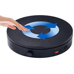 ComXim Professional 360 Degree Photography Turntable for Product Photography, 15.8in(40cm) Diameter,Manual Rotation or Plug-in Rotation,Adjustable Speed and Direction, to dispaly Products (Black)