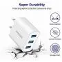 Wall Charger, Amoner Upgraded 2Pack 15W 3-Port USB Plug Cube Portable Wall Charger Plug for iPhone 12mini/12/11/Pro/ProMax/Xs/XR/X/8/7, iPad Pro/Air 2, Galaxy10/9, Note10/9, and More
