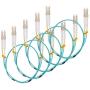 Fiber Patch Cable, VANDESAIL 10G Gigabit Fiber Optic Cables with LC to LC Multimode OM3 Duplex 50/125 OFNP (0.5M, OM4 LC/LC Multimode, 5 Pack)