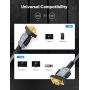 VGA Cable,Capshi VGA to VGA Cable 10ft Nylon Braided Reinforced Aluminum Shell 24k Gold-Plated Support 1080P Full HD with 15 pin VGA Port Compatible for Projector,Monitor or Any VGA Devices