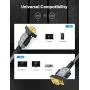 VGA Cable,Capshi VGA to VGA Cable 10ft Nylon Braided Reinforced Aluminum Shell 24k Gold-Plated Support 1080P Full HD with 15 pin VGA Port Compatible for Projector,Monitor or Any VGA Devices