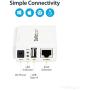 StarTech.com 1-Port Wireless N USB 2.0 Network Print Server - 10/100 Mbps Ethernet USB Printer Server Adapter - Windows 10 - 802.11 b/g/n (PM1115UW), White
