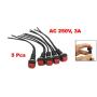 uxcell 5Pcs 10mm Red Square Wired Horn NO Momentary Push Button Switch AC 250V 3A