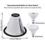 TORCHSTAR 12-Pack 6 Inch Recessed Can Light Trim, 5.51 Inch Air Tight Baffle Trim, Anti-Glare Self-Flanged Downlight Trim, for Max 75W PAR30, BR30, PAR38, BR40, A19 Bulbs & 6 Inch Housing Can
