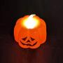 12 Pack Pumpkin Tealights Battery Operated LED 3D Flameless Candle Electronic Orange Lanterns Candle Decor for Halloween Decorations