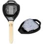 KRSCT 3-Buttons Remote Control Key Fob Fits for Toyota Rav4 2006-2010, Scion xB 2008-2012 Replaces HYQ12BBY with H Chip