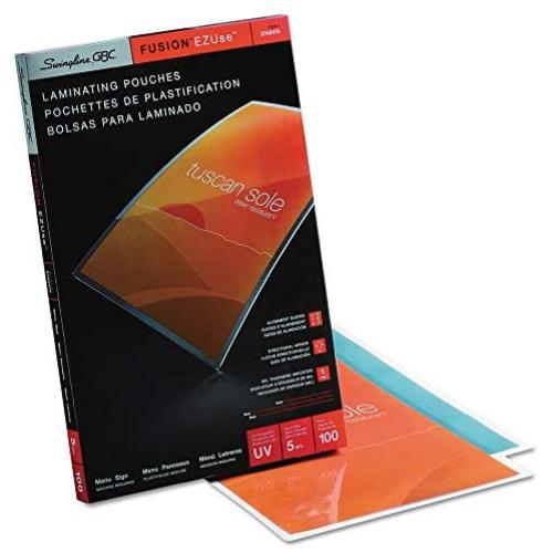 GBC 3740474CF Ezuse Thermal Laminating Pouches, 5 Mil, 11 1/2 X 17 1/2, 100/box