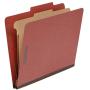 Amazon Basics Classification Folder- 100% Recycled, 1 Divider, 2'' Embedded, Letter, Red, 10 per Box