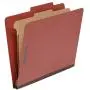 Amazon Basics Classification Folder- 100% Recycled, 1 Divider, 2'' Embedded, Letter, Red, 10 per Box