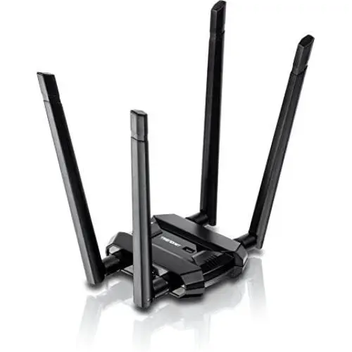 TRENDnet AC1900 High Power Dual Band Wireless USB Adapter, TEW-809UB, Increase Extend WiFi Wireless Coverage, High Gain Antennas, Stream 4K HD Video, USB 3.0 to USB Type A, Windows/Mac OS Compatible