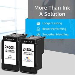 Palmtree Remanufactured Ink Cartridge Replacement for Canon PG-245XL CL-246XL PG-243 CL-244 Used with Pixma MX492 MX490 MG2420 MG2520 MG2522 MG2920 MG2922 MG3022 MG3029(1 Black, 1 Tri-Color)