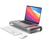 MONITORMATE ProBASE Gen2 10Gbps USB-C Monitor&Laptop Stand with USB3.1 Gen2 Hub/4K@60fps HDMI/UHS-II CardReader/Ethernet. Compatible with MacBook Pro 16″/MacBook Pro 15″ 2017 or Later(Silver)