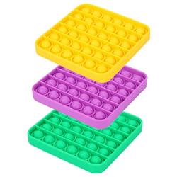 Push pop pop Bubble Sensory Toy, Autism Special Needs Stress Reliever Silicone Stress Reliever Toy, Squeeze Sensory Toy（3 Pack）