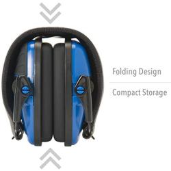 Howard Leight by Honeywell Impact Sport Sound Amplification Electronic Shooting Earmuff, Real Blue