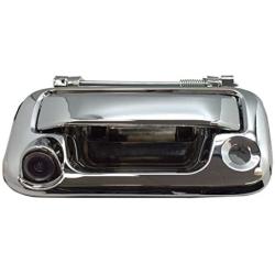 PYvideo Backup Camera with Tailgate Handle for Ford F150/F250/F350/F450 for Universal Monitors (RCA) (Color: Chrome)