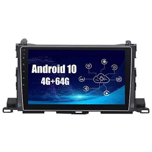 SYGAV Car Stereo for 2014-2019 Toyota Highlander Android Radio with Carplay Android Auto 10.2 Inch Touch Screen GPS Navigation Head Unit
