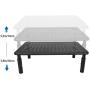 YYOKB Monitor Stand Riser with Mesh Metal Monitor Stand, 3 Height Adjustable for Laptop, Computer, iMac, PC, Printer, Ergonomic Desk Organizer (Black)