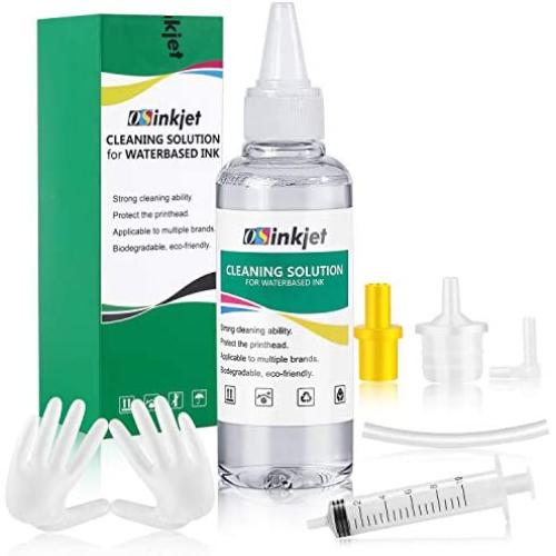 Osinkjet 100ml Printhead Cleaning Kit for Epson HP Brother Canon WF-7710 WF-3640 WF-7620 8600 8610 8620 WF-2750 WF-2650 ET-2750 ET-2650 C88 Liquid Printers Nozzle