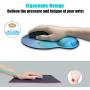Ergonomic Mouse Pad with Wrist Support,Dooke Cute Wrist Pad with Non-Slip Rubber Base for Computer, Laptop, Home Office Gaming, Working, Easy Typing & Pain Relief Marble
