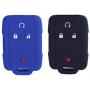 2Pcs XUHANG Sillicone key fob Skin key Cover Remote Case Protector Shell for Chevrolet Silverado Colorado GMC Sierra Yukon Cadillac smart Remote black blue 2Pcs XUHANG Sillicone key fob Skin key Cover Remote Case Protector Shell for Chevrolet Silverado Colorado GMC Sierra Yukon Cadillac smart Remote black blue