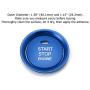 iJDMTOY 2pc Set Blue Aluminum Keyless Engine Push Start Button & Surrounding Decoration Ring Compatible With Mazda 3 6 CX-3 CX-5 CX-9 MX-5 w/Push Start Engine Feature