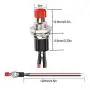 DaFuRui 10Pack Red 1A 250V AC 2 Pins SPST Normal Open Mini Momentary Push Button Switch with Pre-soldered Wires
