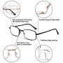 Blue Light Blocking Glasses Compact Folding Reading Glasses with Flexible Hinge for Men and Woman (2.5, Black)