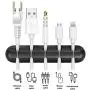 INCHOR Cord Organizer, Cable Clips Cord Holder, Cable Management USB Cable Power Wire Cord Clips, 2 Packs Cable Organizers for Car Home and Office (5, 3 Slots)