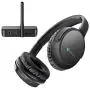 Wireless Headphones for TV Watching with Optical Bluetooth Transmitter, makemate BKM200 Digital TV Headsets, Easy Plug & Charge, up to 165ft Wireless Range, Crystal Stereo for Most TVs - Black