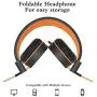 Elecder i37 Kids Headphones Children Girls Boys Teens Foldable Adjustable On Ear Headphones 3.5mm Jack Compatible Cellphones Computer MP3/4 Kindle School Tablet Orange/Black
