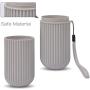 Travel Toothbrush Case and Carrier, 2 PCS Portable Business Trips Wash Cup Holder Organizer for Trips and Daily Use (Grey+White)