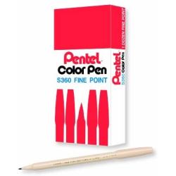 Pentel Arts Color Pen, Beige, Box of 12 (S360-124)