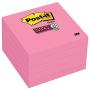 Super Sticky Notes, 3x3 in, 5 Pads, 2X The Sticking Power, Neon Pink, Recyclable - New