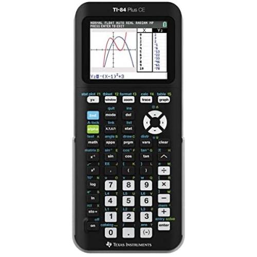 TEXAS INSTRUMENTS Graphing Calculator - USB - 10 Digits + 2 exponents - Battery - Matte Black