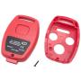 Cutting Not Required - Replacement Key Fob Keyless Entry Remote Shell Case for Honda 2003-2012 Accord / 2006-2013 Civic EX / 2009-2015 Pilot /2005-2006 CR-V Car Key Fob Cover (1 Black + 1 Red)