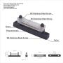 6 Terminal Bus Bar - 150A BusBar Block with Cover, Ground Distribution, Power Distribution Terminal Block w/ 6 M4 Screws + 2 Studs, for Car Boat Marine Caravan RV (New)
