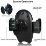 Uhomely Car Cell Phone Air Vent Holder with One Button Release, 360 Degree Rotation Adjustable Car Cradle for iPhone XR/Xs/XS Max/X/8/8+/7/7+/6/6+/6S/6S+ Galaxy A10/S9/S8/S7 Pixel 4 3a and More