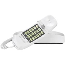 Advanced American Telephones 210WH AT&T 210M Basic Trimline Corded Phone, No AC Power Required, Wall-Mountable, White
