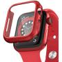 pzoz Compatible for Apple Watch Series 6/5 /4 /SE 44mm Case with Screen Protector Accessories Slim Guard Thin Bumper Full Coverage Matte Hard Cover Defense Edge for Women Men GPS iWatch (Red)
