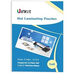 Hot Thermal Laminating Pouches 5Mil - 11.5x17.5 Inches for Sealed 11x17 Photo - 50 Sheets 11.5x17.5 inches Pack, Uinkit 24 Hours Service, 3 Years Warranty