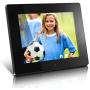 Aluratek 8 Inch Touchscreen Wifi Digital Photo Frame 16GB Memory with Built-In Clock, Calendar, Alarm, Weather, Black (AWDMPF208F)