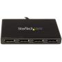 StarTech.com 4 Port DisplayPort MST Hub - DP 1.2 to 4x DP MST Hub - DisplayPort Multi Monitor Splitter - 4 Port MST Hub (MSTDP124DP),Black