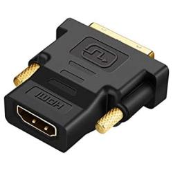 CableCreation DVI to HDMI Adapter, Bi-Directional DVI Male to HDMI Female Converter, Support 1080P, 3D for PS5,PS4,TV Box,Blu-ray,Projector,HDTV