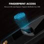 iMagic Electronic Fingerprint Deadbolt, Keypad Entry Door Lock, 5-9/16 in, Zinc Construction, Aged Bronze Finish, LED Touch Screen Keypad Lock w/Alarm, One-Touch Locking w/Keys, 1 Kit (IM010101)