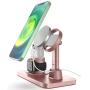 Imguardz Charging Stand Compatible with Magsafe Charger Apple Watch AirPods/Pro iPhone 12/Pro/Max/Mini, Upgraded Charging Station Holder Desk Dock Base Mount for Multiple Devices -Rose Gold