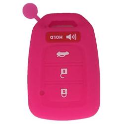 Ezzy Auto Hot Pink Silicone Key Fob Case Key Cover Jacket Holder Protector fit for 2013-2017 Honda Accord Sports