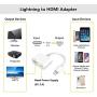 [Apple MFi Certified] Lightning to HDMI Adapter for iPhone 12, Veetone 1080p Lightning Digital AV Adapter with Charging Cable iPhone to HDMI Sync Connector Cable for HDTV/Projector/Monitor