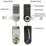 ETEKJOY Electronic Door Lock 3-in-1 Password RFID Card/Tag Hidden Keyhole Digital Touchscreen Keypad Left/Right Lever Reversible Handle Keyless Smart Auto Lock