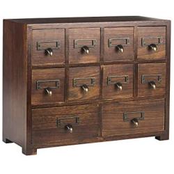 Primo Supply Traditional Solid Wood Small Chinese Medicine Cabinet l Vintage and Retro Look with Great Storage Apothecary Drawer Herbal Dresser l Great for Modern Gear | Wide - NO Assembly Required