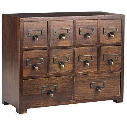 Primo Supply Traditional Solid Wood Small Chinese Medicine Cabinet l Vintage and Retro Look with Great Storage Apothecary Drawer Herbal Dresser l Great for Modern Gear | Wide - NO Assembly Required